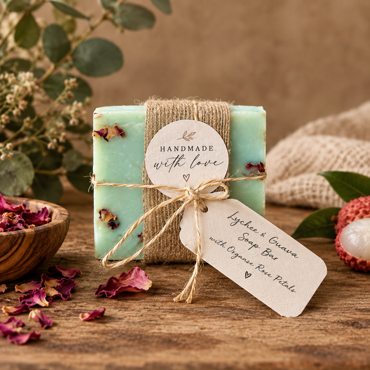 Soap- Lychee & Guava 120g approx